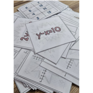 Doğrusal Denklemler-Grafik-Geçtiği Noktalar ve Eğimleri/ Eşleştirme Kartları